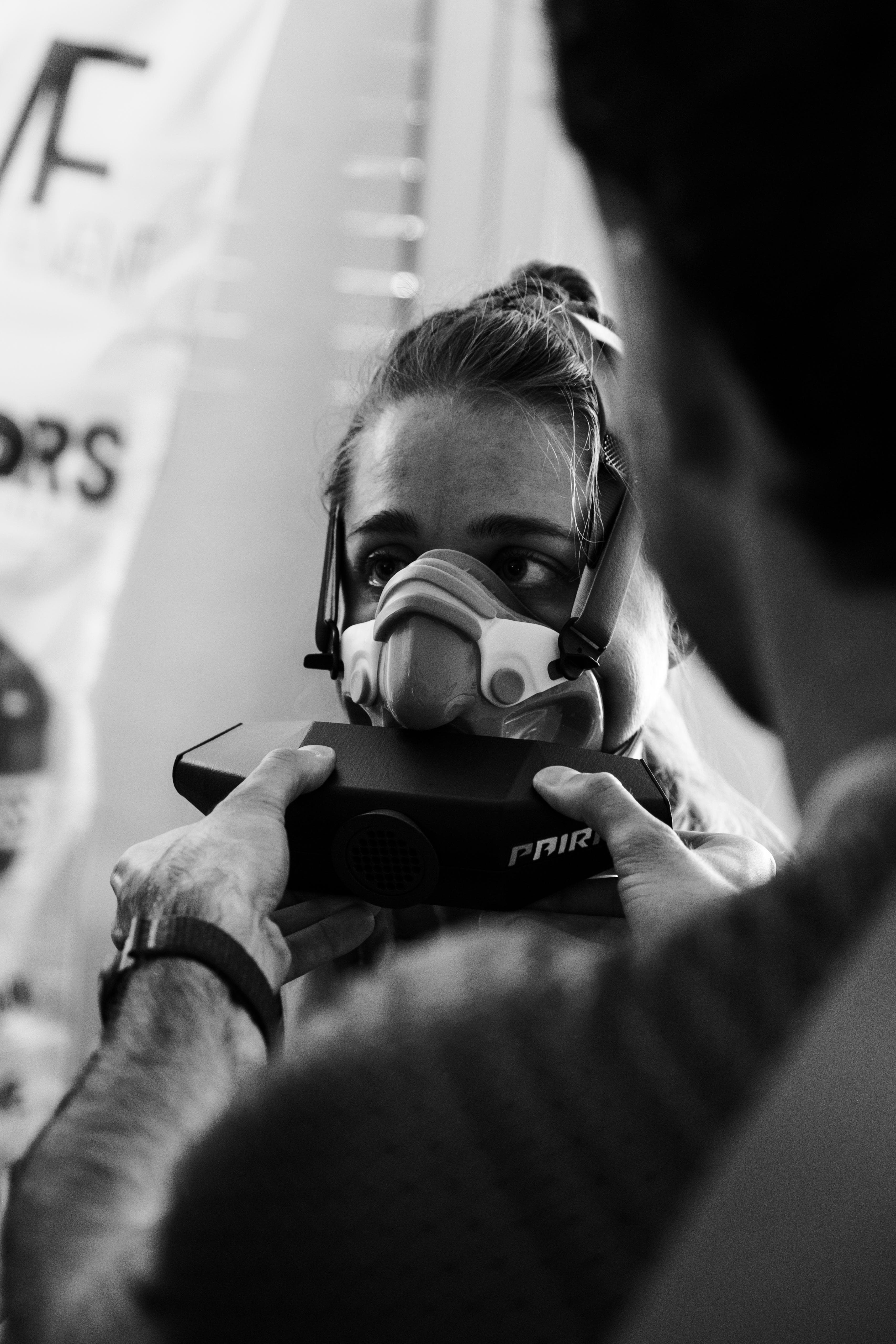Test métabolique avec masque de mesure au Lab